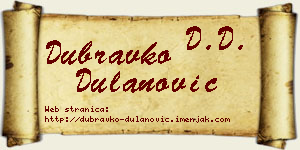 Dubravko Dulanović vizit kartica